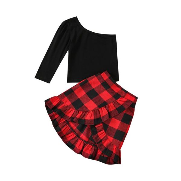 clothing sets focusnorm 0-4y fashion baby girls 2pcs clothes one shoulder long sleeve solid t shirts plaid ruffles skirts, White
clothing sets focusnorm 0-4y fashion baby girls 2pcs clothes one shoulder long sleeve solid t shirts plaid ruffles skirts, White