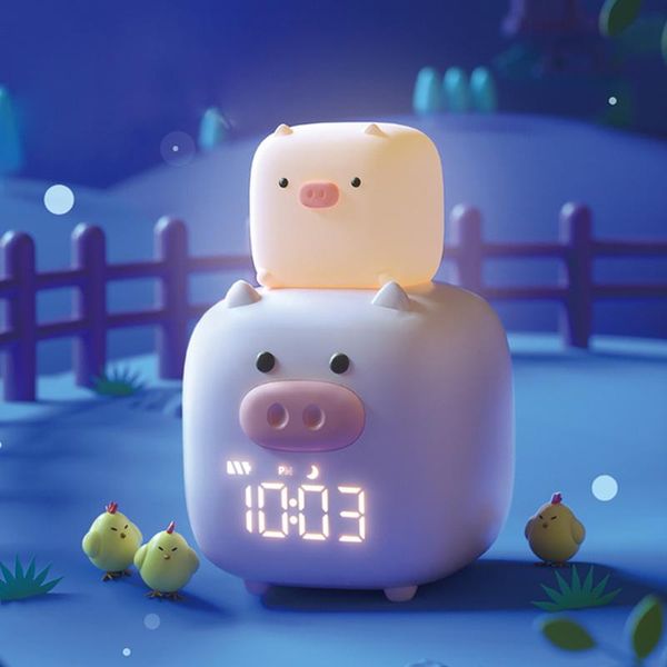 other clocks & accessories alarm clock, night light, sound control, led digital electronic table cute piggy, children’s gift, home dec
other clocks & accessories alarm clock, night light, sound control, led digital electronic table cute piggy, children’s gift, home dec