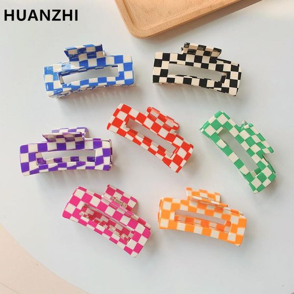 hair clips & barrettes huanzhi 2022 elegant large plaid acetate clip crab claw for women checkerboard accessories style make, Golden;silver
hair clips & barrettes huanzhi 2022 elegant large plaid acetate clip crab claw for women checkerboard accessories style make, Golden;silver