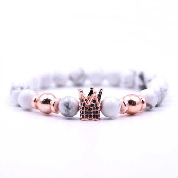 kang hua 2021 5 color 8mm stone charm bracelet classic pave cz rose gold crown bracelets for men&women jewelry gifts beaded, strands, Black
kang hua 2021 5 color 8mm stone charm bracelet classic pave cz rose gold crown bracelets for men&women jewelry gifts beaded, strands, Black