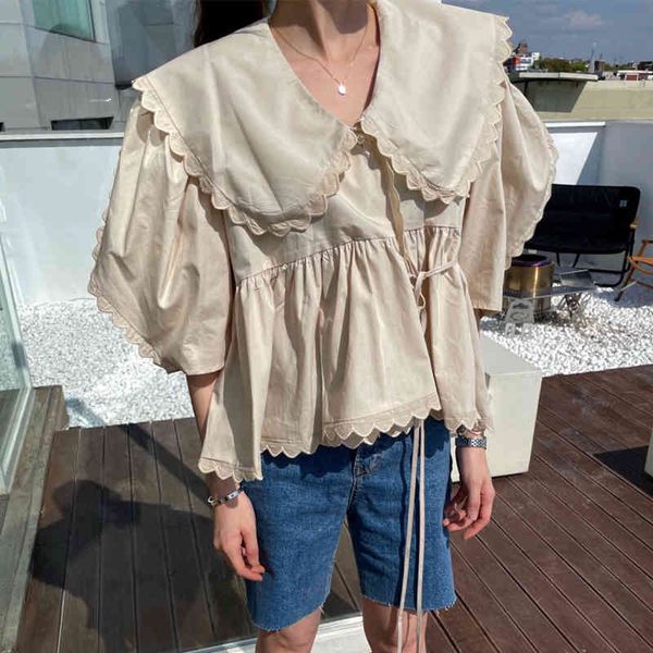 women's polos hzirip cor sólida rendas costura peter pan colarinho manga sopro verão nova moda chique suave quente uma peça das senhora, White
women's polos hzirip cor sólida rendas costura peter pan colarinho manga sopro verão nova moda chique suave quente uma peça das senhora, White