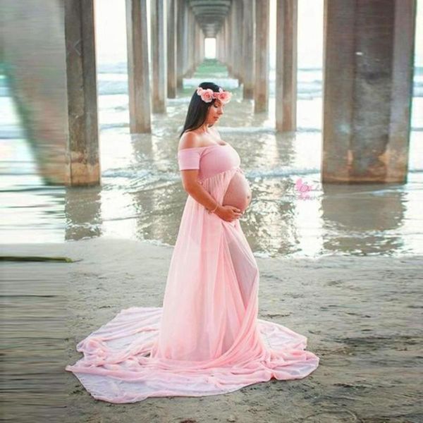 pregnant women chiffon patchwork off shoulder front slit floor length dress prop soft beautiful skin-friendly maternity clothes dresses, White
pregnant women chiffon patchwork off shoulder front slit floor length dress prop soft beautiful skin-friendly maternity clothes dresses, White