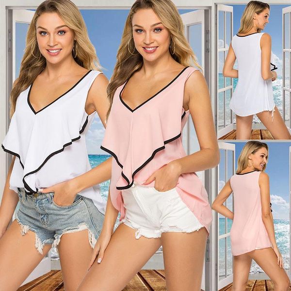 women's tanks & camis women summer clothes vest sleeveless casual loose tank wavy 2021 arrival white/pink color
women's tanks & camis women summer clothes vest sleeveless casual loose tank wavy 2021 arrival white/pink color