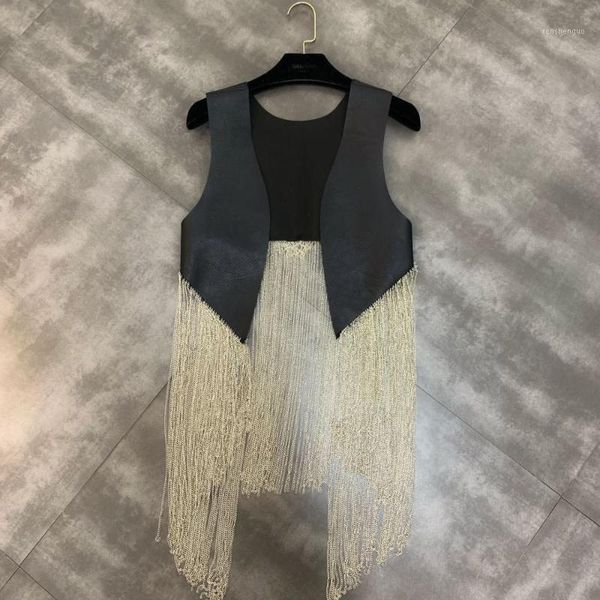 women's vests net red same summer under stitching chain tassel decoration heavy industry trend vest women, Black;white
women's vests net red same summer under stitching chain tassel decoration heavy industry trend vest women, Black;white