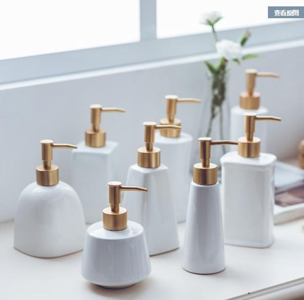 300-400ml 1pcs ceramic emulsion dispensing bottle gold preser portable soap dispensers el club hand shower gel shampoo liquid dispenser
300-400ml 1pcs ceramic emulsion dispensing bottle gold preser portable soap dispensers el club hand shower gel shampoo liquid dispenser