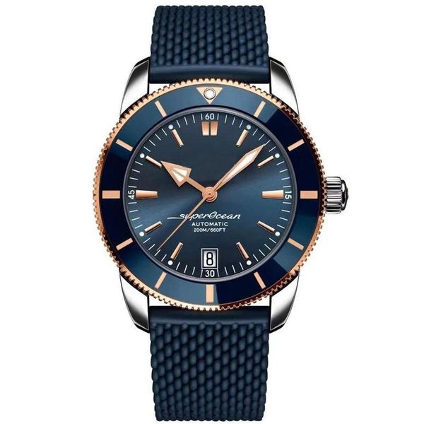 wristwatches men automatic mechanical sapphire superocean stainless steel ceramic rotatable bezel rose gold silver blue rubber date watch, Slivery;brown
wristwatches men automatic mechanical sapphire superocean stainless steel ceramic rotatable bezel rose gold silver blue rubber date watch, Slivery;brown