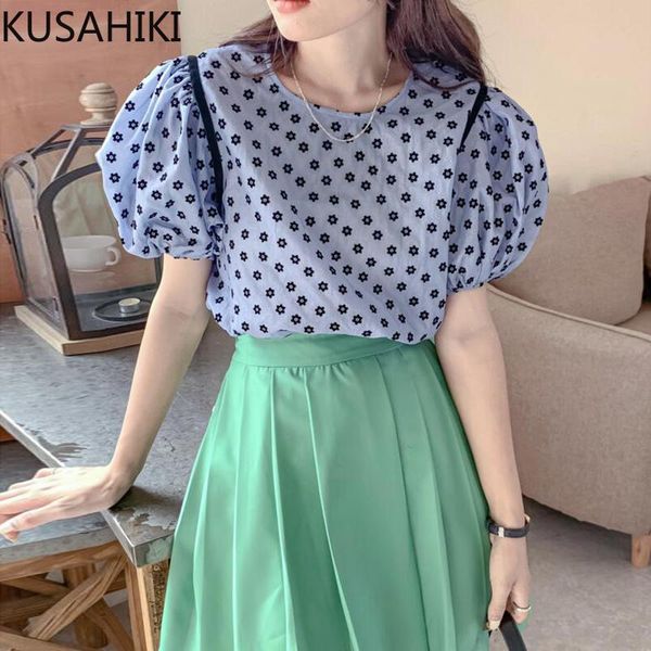 women's blouses & shirts kusahiki korean chic floral womans causal o-neck puff sleeve blouse shirt summer 2021 sweet blusas de mujer 6, White
women's blouses & shirts kusahiki korean chic floral womans causal o-neck puff sleeve blouse shirt summer 2021 sweet blusas de mujer 6, White
