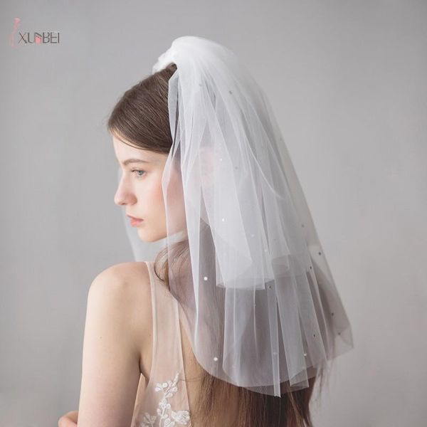 bridal veils two layer white ivory short wedding veil with comb pearl soft tulle voile shoulder length accessories, Black
bridal veils two layer white ivory short wedding veil with comb pearl soft tulle voile shoulder length accessories, Black