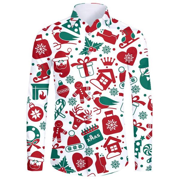 men's casual shirts merry christmas women 3d happy year printing clothes warm wishes long sleeves blouse shirt oversize drop diy, White;black
men's casual shirts merry christmas women 3d happy year printing clothes warm wishes long sleeves blouse shirt oversize drop diy, White;black
