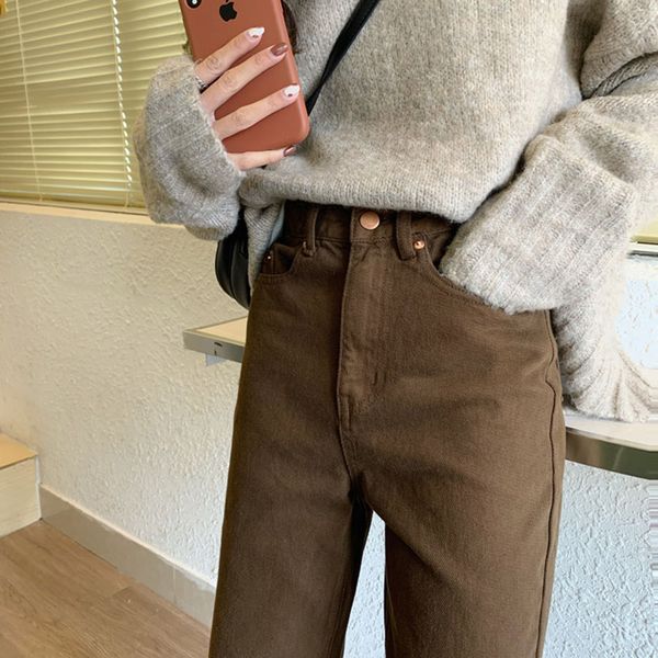 20112021 autumn new brown straight denim vintage slender office lady jeans women trousers high waist large size pants female kz703, Blue
20112021 autumn new brown straight denim vintage slender office lady jeans women trousers high waist large size pants female kz703, Blue