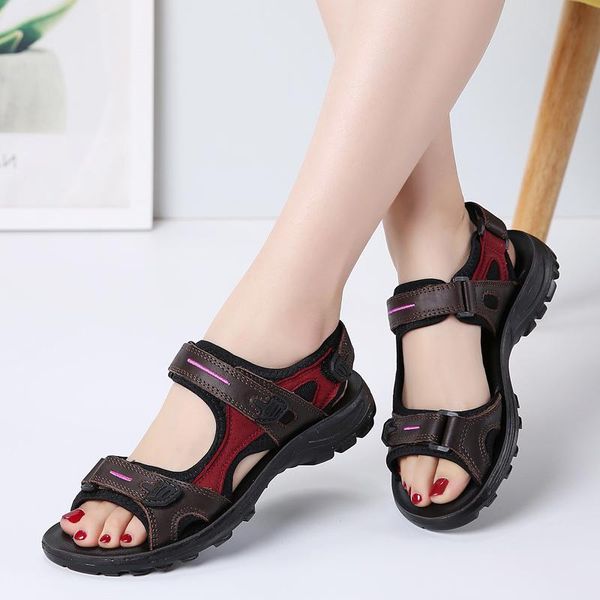 sandals summer genuine leather outdoor hiking shoes women beach slides breathable non-slip sneakers woman female trekking rb220, Black
sandals summer genuine leather outdoor hiking shoes women beach slides breathable non-slip sneakers woman female trekking rb220, Black