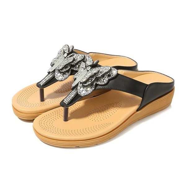 slippers ladies sandals summer butterfly rhinestone bohemian flip flops women thick bottom beach shoes, Black
slippers ladies sandals summer butterfly rhinestone bohemian flip flops women thick bottom beach shoes, Black