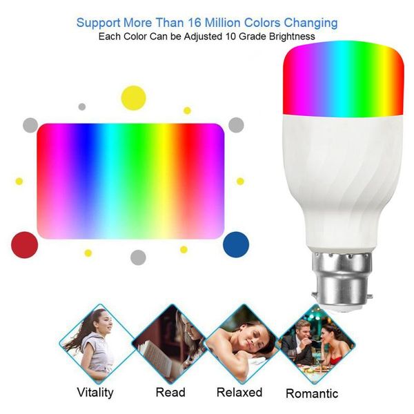 bulbs e27 b22 wifi smart light bulb 11w rgb saving dimming colorful led compatible alexa google phone app voice control
bulbs e27 b22 wifi smart light bulb 11w rgb saving dimming colorful led compatible alexa google phone app voice control