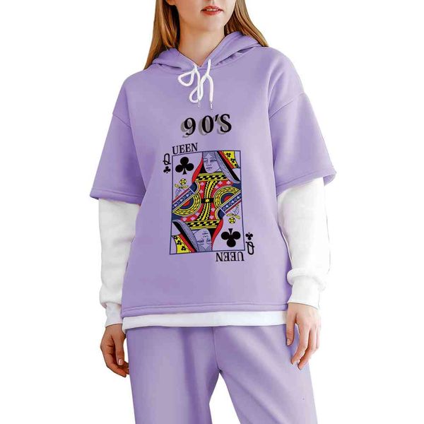 women hoodie color block sweatshirt oversized harajuku vintage graphic long sleeve fake two pieces 90s aesthetic thermal clothes, Black
women hoodie color block sweatshirt oversized harajuku vintage graphic long sleeve fake two pieces 90s aesthetic thermal clothes, Black