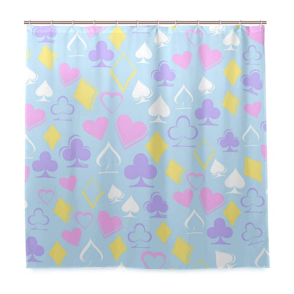 poker pattern shower curtain bathroom decor set with hook waterproof without chemical odor-clear 72 x 72 inches 2030385
poker pattern shower curtain bathroom decor set with hook waterproof without chemical odor-clear 72 x 72 inches 2030385