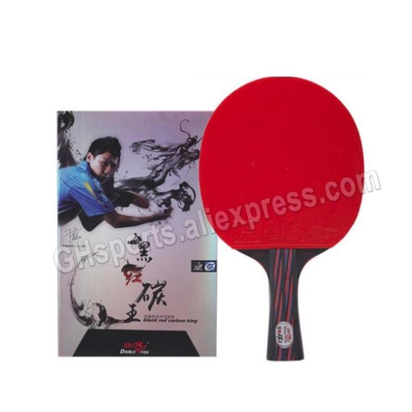 double fish black red carbon king table tennis racket with rubber offensive original doublefish pong bat raquets
double fish black red carbon king table tennis racket with rubber offensive original doublefish pong bat raquets