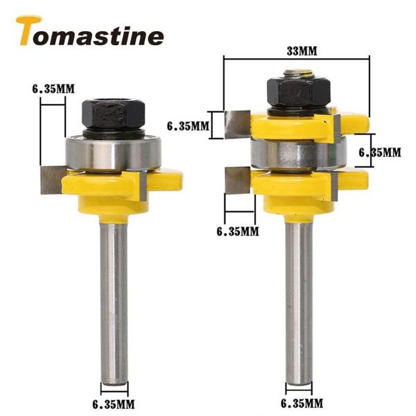 professional drill bits 2pcs 1/4" 8mm shank tongue & groove joint assemble router t-slot milling cutter for wood woodwork cutting tools
professional drill bits 2pcs 1/4" 8mm shank tongue & groove joint assemble router t-slot milling cutter for wood woodwork cutting tools