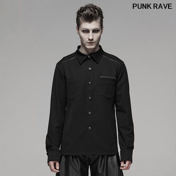 men's casual shirts punk streetwear party personality shirt fashion zipper cotton classic black long sleeve men blouse rave y-1110, White;black
men's casual shirts punk streetwear party personality shirt fashion zipper cotton classic black long sleeve men blouse rave y-1110, White;black