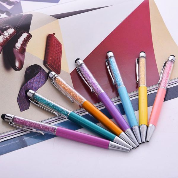 100pcs/lot cute crystal pen diamond ballpoint pens stationery ballpen 2 in 1 stylus touch, Blue;orange
100pcs/lot cute crystal pen diamond ballpoint pens stationery ballpen 2 in 1 stylus touch, Blue;orange
