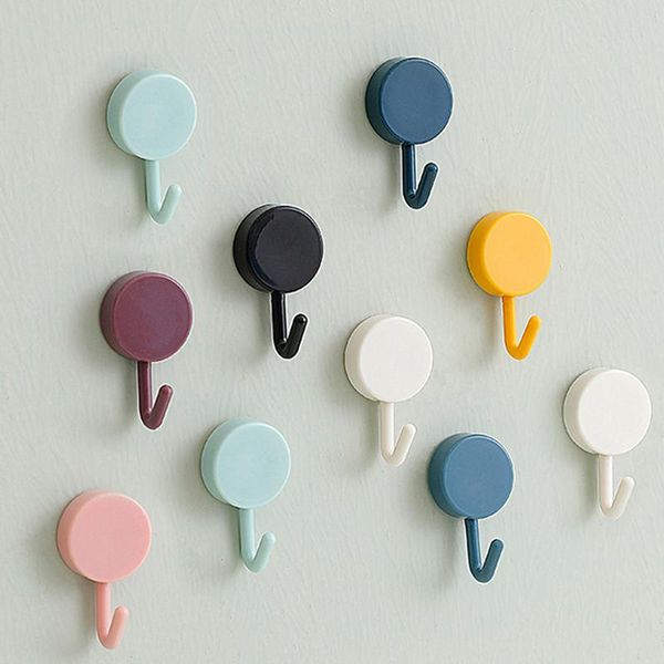 10pcs solid color punching door without trace nail small hook clothes mounted wall decorative hangers key holder hooks & rails
10pcs solid color punching door without trace nail small hook clothes mounted wall decorative hangers key holder hooks & rails