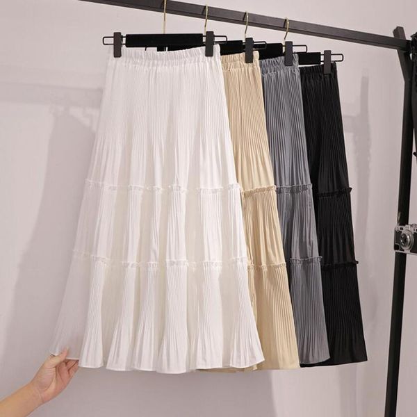 skirts spring summer 2021 a-line chiffon korean style elegant long elastic high waist pleated female, Black
skirts spring summer 2021 a-line chiffon korean style elegant long elastic high waist pleated female, Black