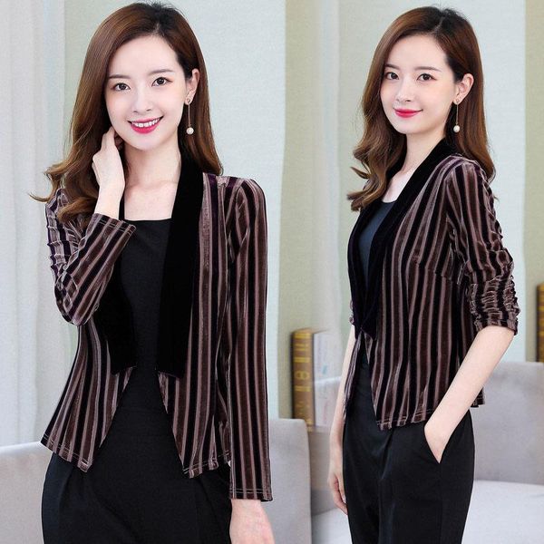 vertical stripes velvet blazer women short jacket 2021 fashion high waist retro exquisite slim fit suit coat k1106 women's suits & blaz, White;black
vertical stripes velvet blazer women short jacket 2021 fashion high waist retro exquisite slim fit suit coat k1106 women's suits & blaz, White;black