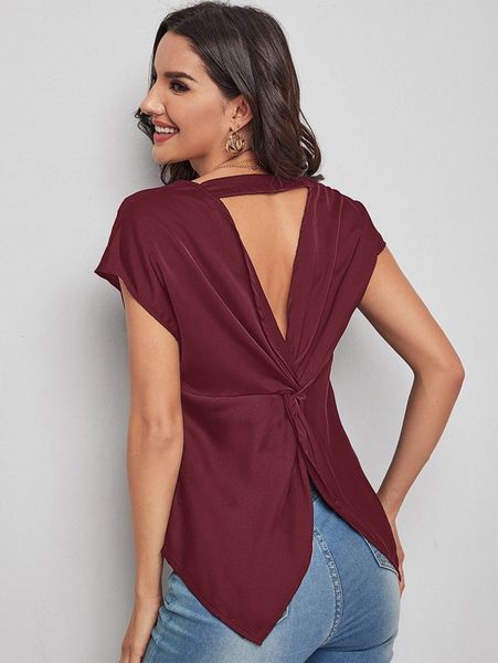 cut out twist back 72cd#, White
cut out twist back 72cd#, White