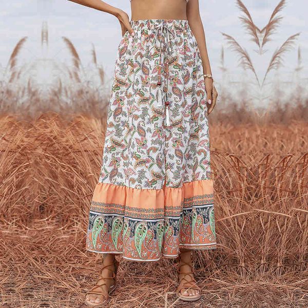 new summer floral midi skirt women casual lace up high wasit tassel split ladies slim long print skirt female 210413, Black
new summer floral midi skirt women casual lace up high wasit tassel split ladies slim long print skirt female 210413, Black
