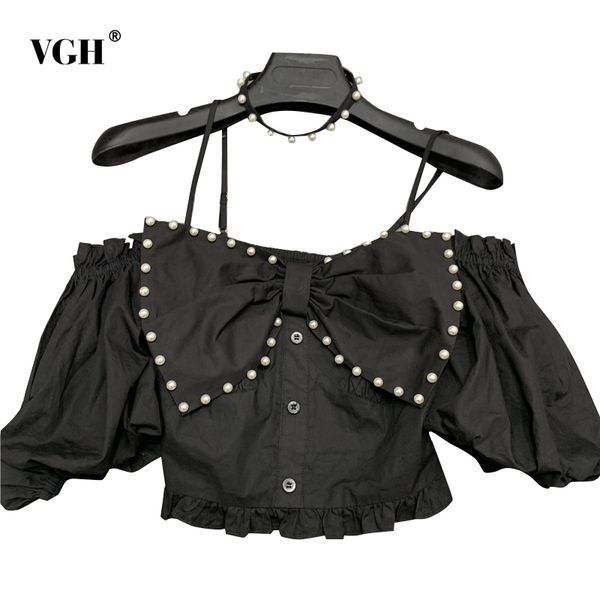 vgh black short shirts for women slash neck puff short sleeve patchwork bowknot slim blouses female fashion summer new 210421, White
vgh black short shirts for women slash neck puff short sleeve patchwork bowknot slim blouses female fashion summer new 210421, White