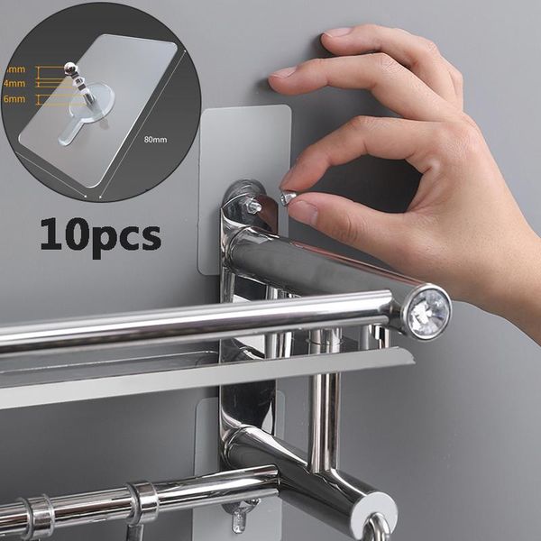 hooks & rails 10pcs strong adhesive seamless sticky wall hook nail mounting rack screw rod non marking stickers picture kits
hooks & rails 10pcs strong adhesive seamless sticky wall hook nail mounting rack screw rod non marking stickers picture kits