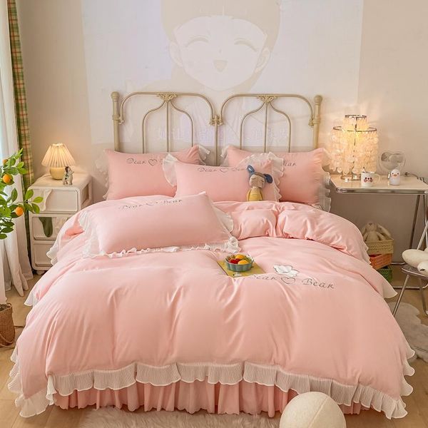 bedding sets michiko soft solid color polyester bed sheet double couple bedspread lace korean 4-pcs set
bedding sets michiko soft solid color polyester bed sheet double couple bedspread lace korean 4-pcs set