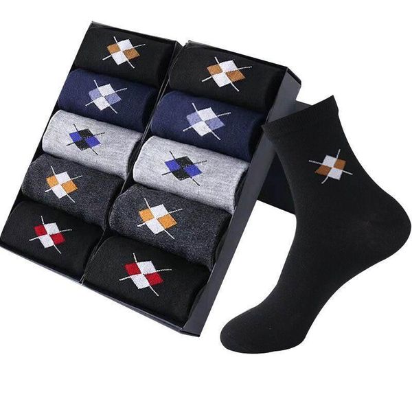 men's socks 10 pairs/lot men cotton breathable deodorization long business casual lattice male large size, Black
men's socks 10 pairs/lot men cotton breathable deodorization long business casual lattice male large size, Black