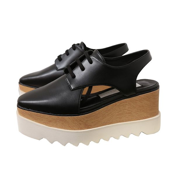 women stella platform boots thick bottom fashion real leather shoes elyse star boot britt wedge lace-up flat high heel shoe, Black
women stella platform boots thick bottom fashion real leather shoes elyse star boot britt wedge lace-up flat high heel shoe, Black