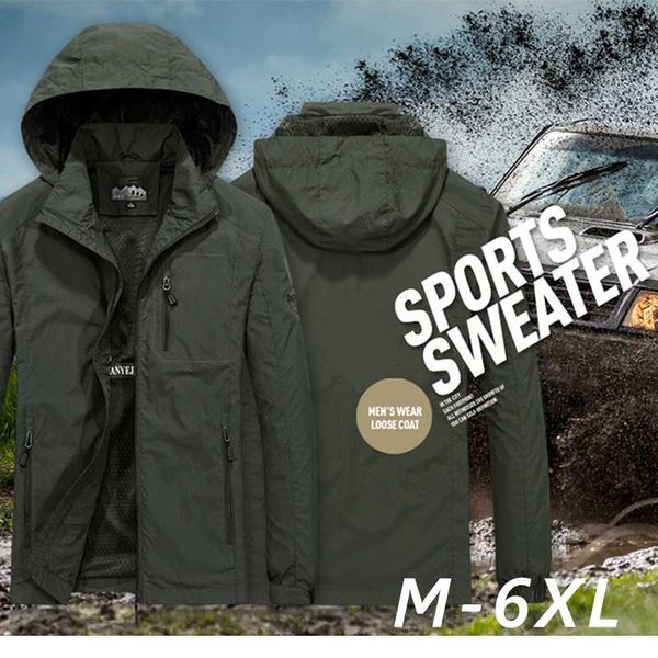 men's jackets mens spring autumn casual coats hooded windbreaker oversize waterproof warm multi-pocket males clothing coat, Black;brown
men's jackets mens spring autumn casual coats hooded windbreaker oversize waterproof warm multi-pocket males clothing coat, Black;brown