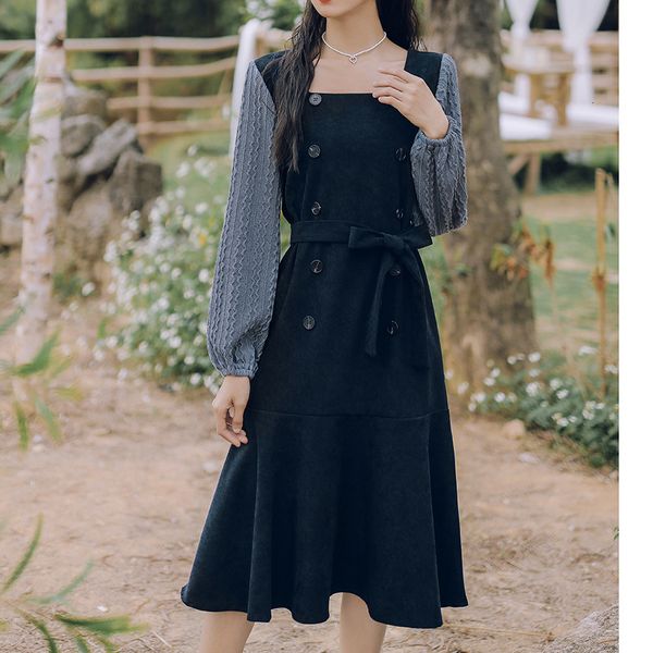 dresses square belt women spring autumn full lantern sleeve ruffles vestidos mujer elegant fishtail plus size, Black;gray
dresses square belt women spring autumn full lantern sleeve ruffles vestidos mujer elegant fishtail plus size, Black;gray