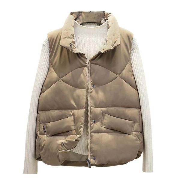 women's hoodies & sweatshirts fashion korean zipper stand-up collar waistcoat basic solid color sleeveless pockets buttons down vest, Black
women's hoodies & sweatshirts fashion korean zipper stand-up collar waistcoat basic solid color sleeveless pockets buttons down vest, Black