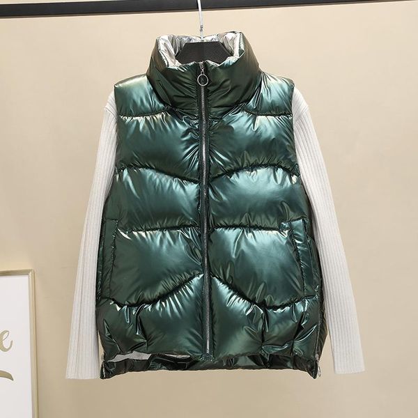 women's vests 2021 body warmer down cotton vest jacket loose white thick waistcoat zipper sleeveless coat for women, Black;white
women's vests 2021 body warmer down cotton vest jacket loose white thick waistcoat zipper sleeveless coat for women, Black;white