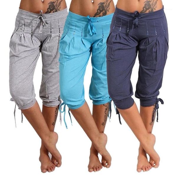 women casual low rise drawstring rhinestone pleated sports capri pants shorts women's short trouser & capris, Black;white
women casual low rise drawstring rhinestone pleated sports capri pants shorts women's short trouser & capris, Black;white