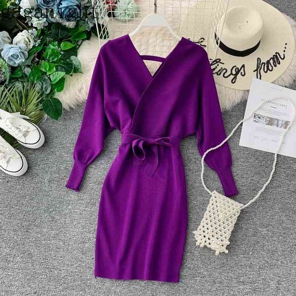 gaganight autumn winter women midi dress solid elegant sash long sleeve v neck knitted dresses office lady bodycon chic vestidos 210519, Black;gray
gaganight autumn winter women midi dress solid elegant sash long sleeve v neck knitted dresses office lady bodycon chic vestidos 210519, Black;gray