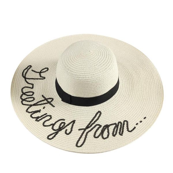 in the season summer female hat straw chapeau femme ete beach sun cap sequin letter style trip wide brim hats, Blue;gray
in the season summer female hat straw chapeau femme ete beach sun cap sequin letter style trip wide brim hats, Blue;gray