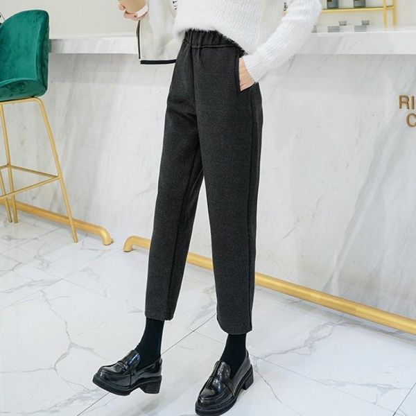 women's pants & capris autumn winter womens harem fashion solid warm high waist female elegant elastic trousers plus size s-6xl, Black;white
women's pants & capris autumn winter womens harem fashion solid warm high waist female elegant elastic trousers plus size s-6xl, Black;white
