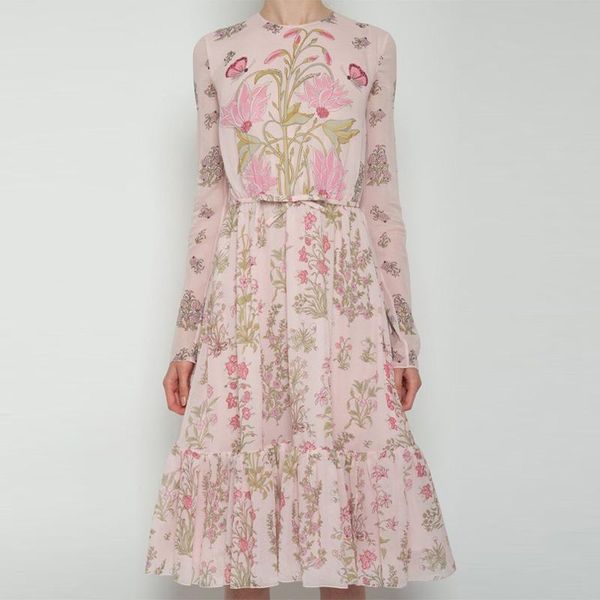 casual dresses fashion vintage floral printed for women 2021 spring summer elegant long sleeve midi chiffon dress, Black;gray
casual dresses fashion vintage floral printed for women 2021 spring summer elegant long sleeve midi chiffon dress, Black;gray