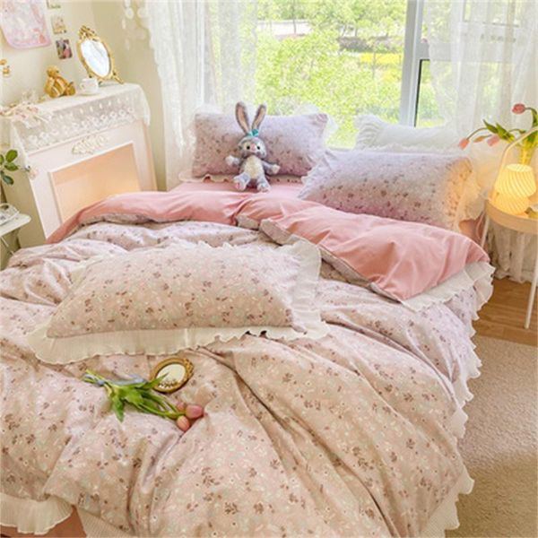 bedding sets kawaii vintage set 4 pcs 100% cotton pattern with flower lace comforter cute warm bed sheets duvet cover
bedding sets kawaii vintage set 4 pcs 100% cotton pattern with flower lace comforter cute warm bed sheets duvet cover