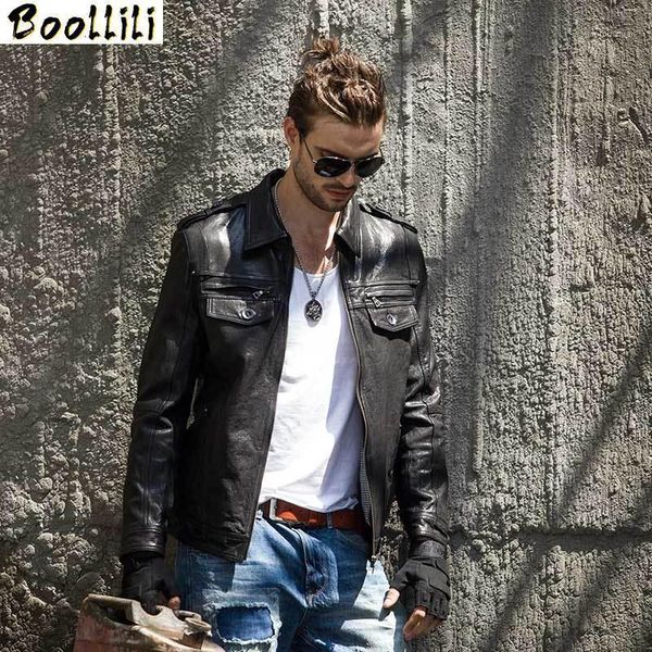 men's leather & faux boollili real sheepskin jacket motorcycle genuine men vintage veste cuir homme, Black
men's leather & faux boollili real sheepskin jacket motorcycle genuine men vintage veste cuir homme, Black