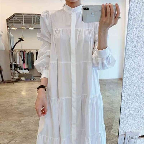 korean long dress spring autumn sleeve single-breasted puff white dresses woman causal a line loose 210602, Black;gray
korean long dress spring autumn sleeve single-breasted puff white dresses woman causal a line loose 210602, Black;gray