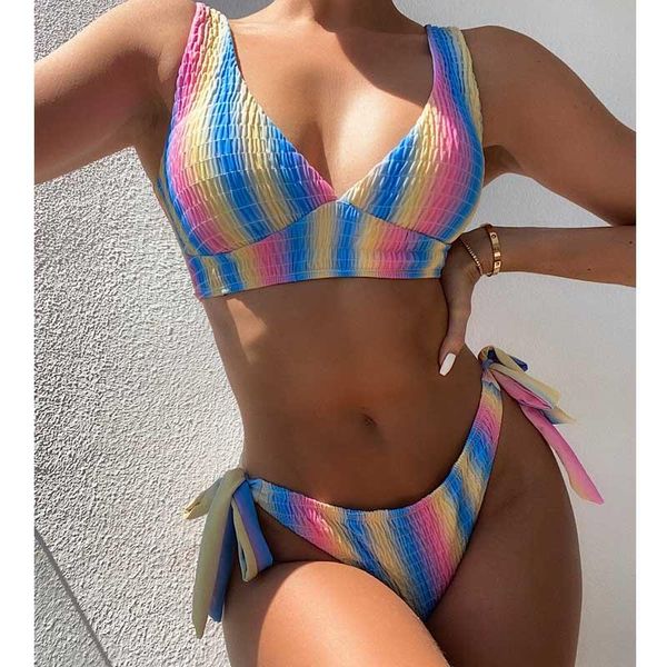women's swimwear striped bikini set women push-up pleated triangle padded bra thong 2 pieces swimsuit beach bandage bathing suit, White;black
women's swimwear striped bikini set women push-up pleated triangle padded bra thong 2 pieces swimsuit beach bandage bathing suit, White;black