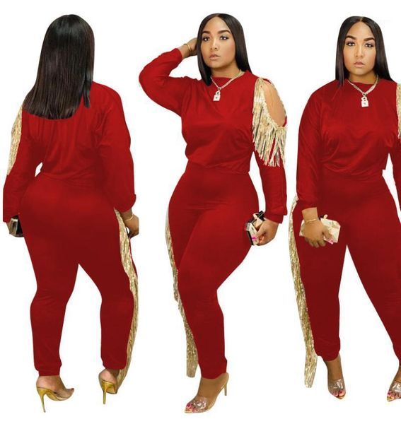 spring autumn women's set tracksuit o neck full sleeve pants suit tassel two piece casual night club outfits, Gray
spring autumn women's set tracksuit o neck full sleeve pants suit tassel two piece casual night club outfits, Gray