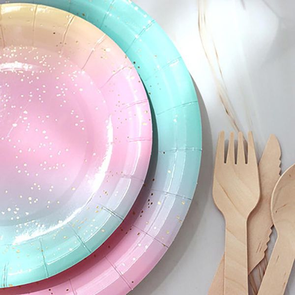 disposable dinnerware rainbow gradient color paper plate cup cake tableware set for wedding birthday party supply decorative
disposable dinnerware rainbow gradient color paper plate cup cake tableware set for wedding birthday party supply decorative