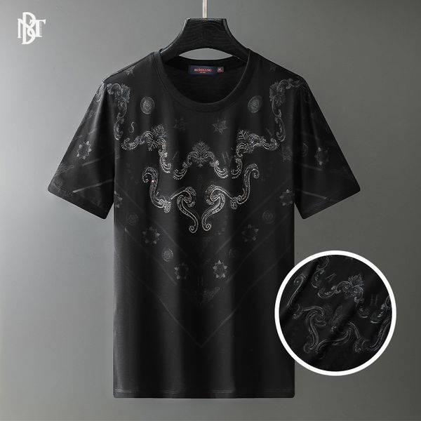 t shirt summer men's fashion short sleeve casual round neck printing diamond court style 2021, White;black
t shirt summer men's fashion short sleeve casual round neck printing diamond court style 2021, White;black