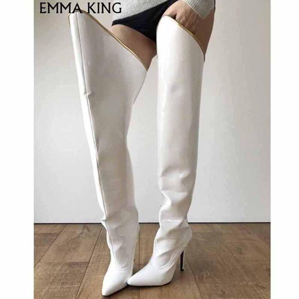 women fashion winter over the knee boots pointed toe stiletto high heel white leather party shoes woman thigh boot, Black
women fashion winter over the knee boots pointed toe stiletto high heel white leather party shoes woman thigh boot, Black